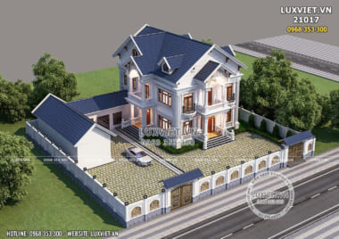 Thiết kế biệt thự mái thái 2 tầng đẹp tại Đà Lạt – LV 21017