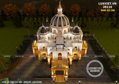 Thiết kế dinh thự lâu đài đẹp tại Thái Nguyên – LV 20116