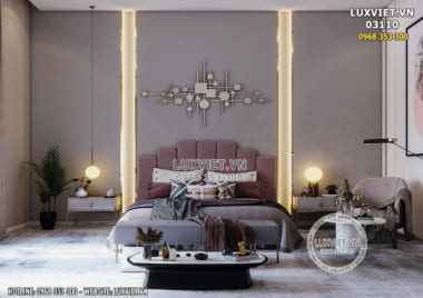 Decor phòng ngủ: Không gian nội thất phòng ngủ hiện đại đẹp – LV 03110