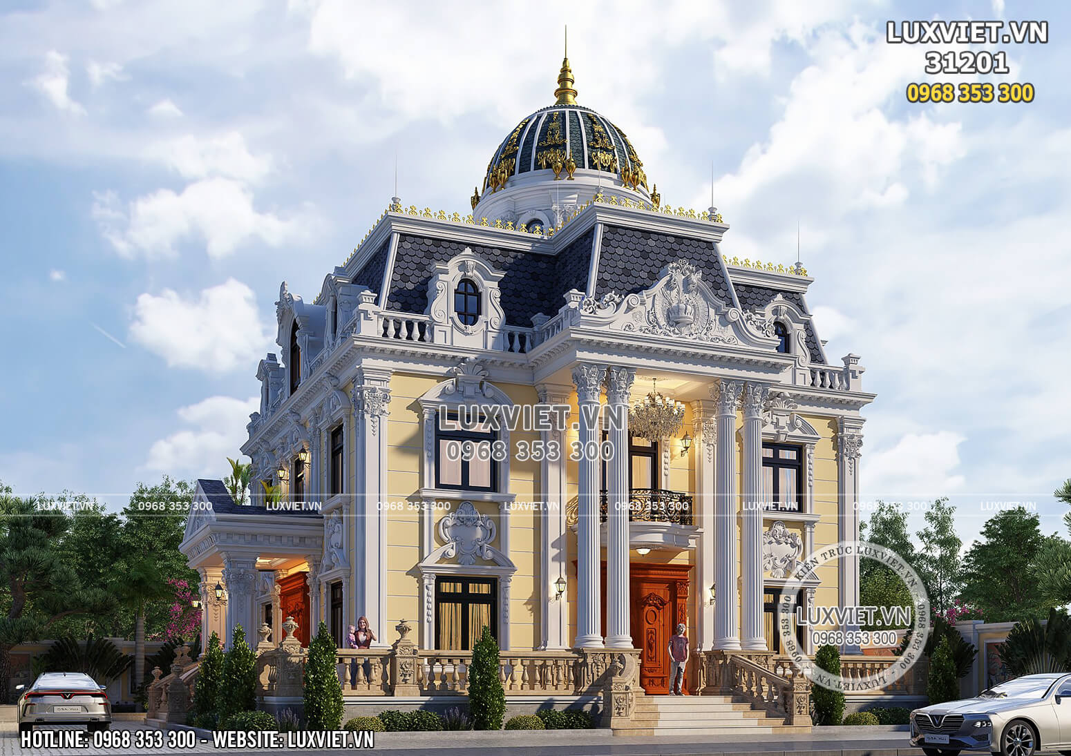 Tham khảo 5 mẫu thiết kế biệt thự kiểu Pháp tiện nghi sang trọng