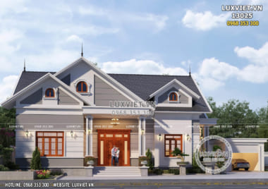 Xu hướng thiết kế mẫu nhà 1 tầng mái Thái hiện đại – LV 13025