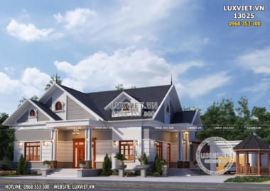 Xu hướng thiết kế mẫu nhà 1 tầng mái Thái hiện đại – LV 13025