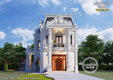 Thiết kế đẹp: Mẫu nhà mặt tiền 7m 2 tầng trang nhã tại Yên Bái – LV 21019