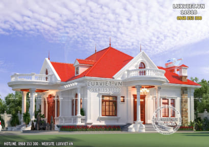 Hình ảnh: Mẫu thiết kế biệt thự vườn 1 tầng tân cổ điển đẹp 350m2