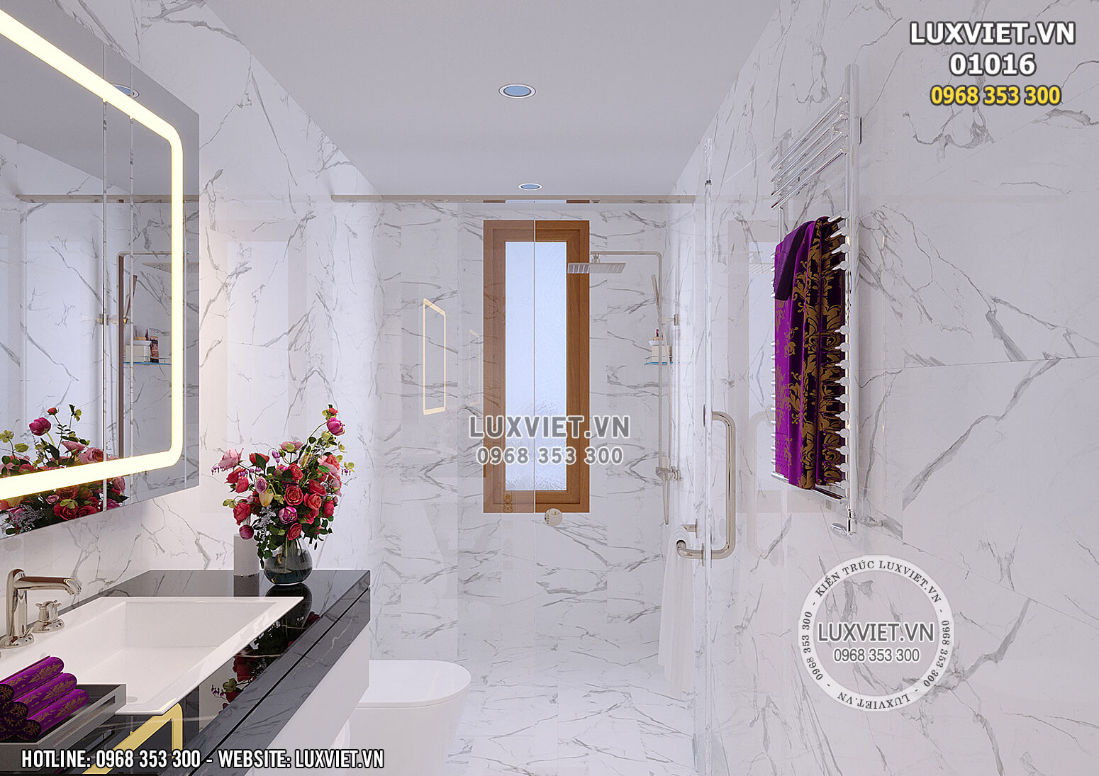 Hình ảnh: Khu vực WC của mẫu thiết kế nội thất tân cổ điển đẹp 1
