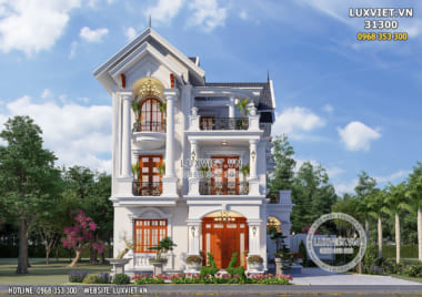 Chiêm ngưỡng mẫu biệt thự mái thái tân cổ điển chinh phục mọi ánh nhìn – LV 31300