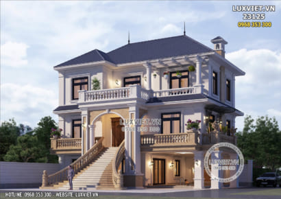 Hình ảnh: Thiết kế nhà 1 trệt 2 lầu đẹp tại Bắc Ninh - LV 23125