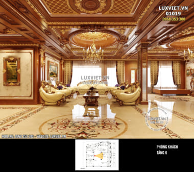 Thiết kế nội thất tân cổ điển bằng gỗ đẹp và đẳng cấp nhất năm 2021 – LV 01019