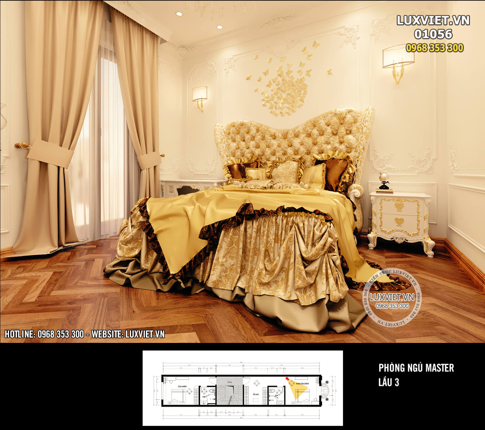 Hình ảnh: Phong cách thiết kế nội thất hoàng gia đẳng cấp nhất - LV 01056