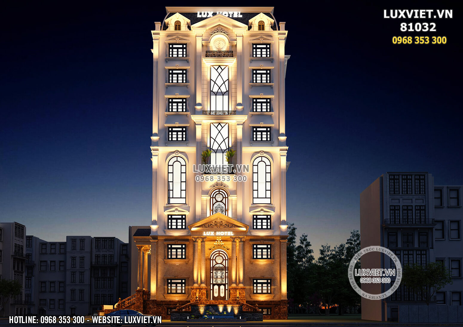Hình ảnh: Mẫu thiết kế khách sạn đẹp 10 tầng tại Phú Quốc rộng 200m2 - LV 81032