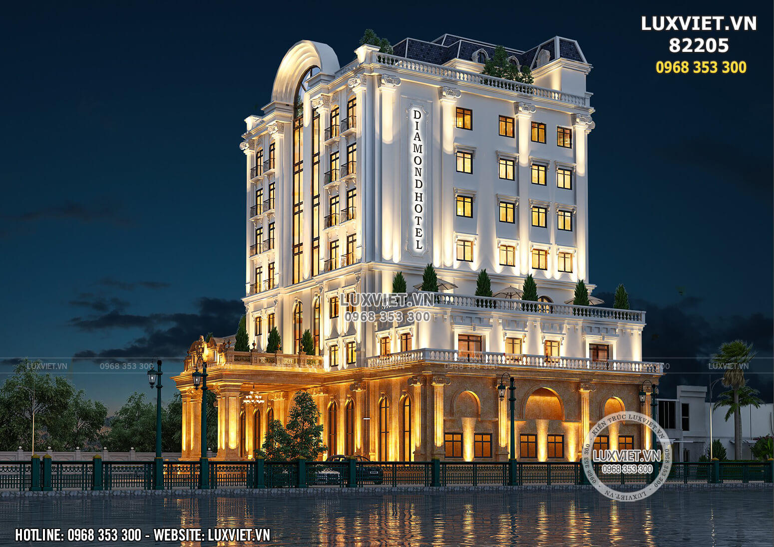 Hình ảnh: Thiết kế kiến trúc và nội thất khách sạn Diamond Quảng Ninh - LV 82205