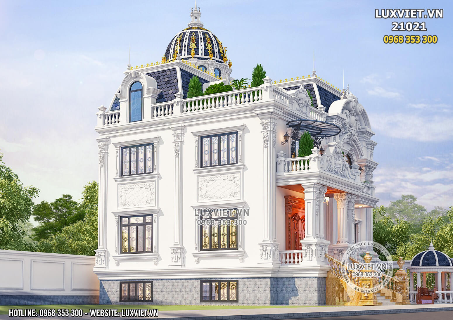 Thiết kế biệt thự lâu đài đẹp tại Vũng Tàu - LuxViet 21021