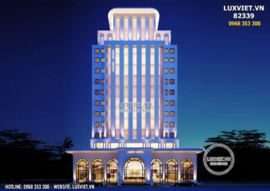 Thiết kế khách sạn 4 sao hiện đại 15 tầng – LUXVIET 82339