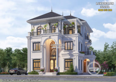 Biệt thự mái Nhật 3 tầng đẹp kiến trúc Pháp không thể rời mắt – Luxviet 32202
