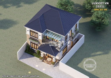 Mẫu thiết kế nhà mái nhật 2 tầng 3 phòng ngủ 80m2 – Mã số: LV 23221