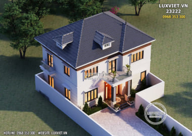 Thiết kế nhà mái nhật 2 tầng 100m2 đẹp – Mã số: LV 23222