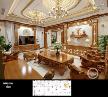 Mẫu thiết kế nội thất tân cổ điển đẹp tại Đồng Nai – NT 10252